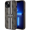 Guess GUHMP14MP4RPSW iPhone 14 Plus 6.7" barna/barna keménytokos 4G nyomtatott csíkos MagSafe