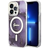 Guess GUHMP14XHTMRSU iPhone 14 Pro Max 6,7" lila/lila kemény tok Golden Marble MagSafe