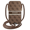 Guess kézitáska GUPHM4GDBR 6.1" barna/barna keménytokos 4G Stripe