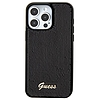 Guess Sequin Script Fém tok iPhone 15-höz - fekete