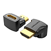 HDMI Adapter Vention AIOB0 90 fokos férfi-nő, fekete (AIOB0)