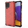 Honeycomb Case páncélburkolat TPU lökhárítóval Samsung Galaxy A22 4G piros