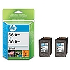 HP C9502A No.56 Black Twin pack tintapatron eredeti (2xC6656A)