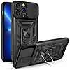 Hybrid Armor Camshield tok iPhone 13 Pro Max páncélozott tok fekete kameraburkolattal