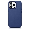 iCarer Case Bőr tokvédő iPhone 14 Pro Blue (WMI14220706-BU) készülékhez (MagSafe kompatibilis)