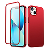 Joyroom 360 Full Case elő- és hátlap iPhone 13-hoz + edzett üveg képernyővédő fólia piros (JR-BP927 piros)