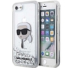 Karl Lagerfeld KLHCI8LNKHCH iPhone 7/8/ SE 2020/2022 ezüst/ezüst kemény tok Glitter Karl Head