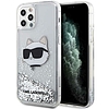 Karl Lagerfeld KLHCP12MLNHCCS iPhone 12/ 12 Pro 6.1" ezüst/ezüst keménytokos Glitter Choupette fej