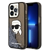 Karl Lagerfeld KLHCP14LLNKHCK iPhone 14 Pro 6.1" fekete/fekete keménytok, Glitter Karl Head