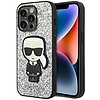 Karl Lagerfeld KLHCP14XGFKPG iPhone 14 Pro Max 6,7 hüvelykes keménytokos ezüst / ezüst Glitter Flakes Ikonik