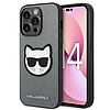 Karl Lagerfeld KLHCP14XSAPCHG iPhone 14 Pro Max 6.7" kemény tok, ezüst/ezüst Saffiano Choupette fejtapasz