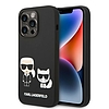 Karl Lagerfeld KLHMP14XSSKCK iPhone 14 Pro Max 6.7 hüvelykes keményház fekete/fekete folyékony szilikon Karl & Choupette Magsafe