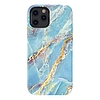 Kingxbar Marble Series tokkal díszített nyomtatott márvány iPhone 12 mini kék