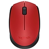 Logitech M171 vezetéknélküli  optikai USB egér, fekete-piros 910-004641