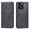 Mágneses díszes tok iPhone 13 Pro Pouch Wallet kártyatartóhoz, fekete