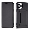 Mágneses kártyatok iPhone 12 Pro Max Pouch Card pénztárca kártyatartóhoz, fekete