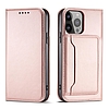 Magnet Card Case tok iPhone 14 Pro flip cover pénztárca állványhoz rózsaszín