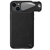 Nillkin CamShield Leather S Case iPhone 14 borítás fekete kameraburkolattal