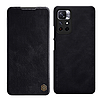 Nillkin Qin Case Case Xiaomi Redmi Note 11T 5G / Note 11S 5G / Note 11 5G (Kína) / Poco M4 Pro 5G kameravédő tok tok Flip Cover fekete