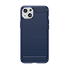 Rugalmas karbon mintás tok iPhone 15 Plus Carbon Case-hez - kék