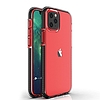 Spring Case átlátszó TPU gél védőburkolat színes kerettel iPhone 13 Pro fekete