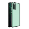 Spring Case átlátszó TPU gél védőburkolat színes kerettel Samsung Galaxy A72 4G fekete