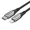 USB-C a Lightning töltőkábelhez, PD 3A, 1,5 m, fekete (TACHG)