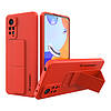 Wozinsky Kickstand Case szilikon állványburkolat Xiaomi Redmi Note 11 Pro piros