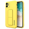 Wozinsky Kickstand Case szilikon borítás iPhone 12 Pro-hoz sárga